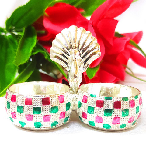 samukkaras fashions German Silver Sindoor Chandan Box Kunguma