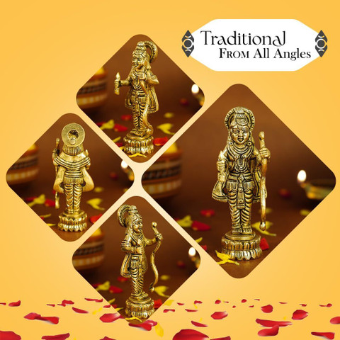 Ekhasa 100% Pure Brass Ram Lalla Idol | Ayodhya Ram Lala Murti for