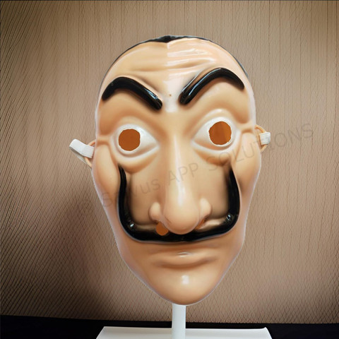 salvusappsolutions Plastic Scary Money Heist Face Mask/Costume Mask For  Kids, Men Women Decorative Showpiece cm