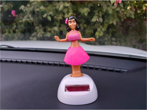 AFTERSTITCH solar Powered hula Girl Bobble Head Dolls,Funny Dancing Toys  for Car Dashboard Ornaments, decoration and gifting purpose Decorative