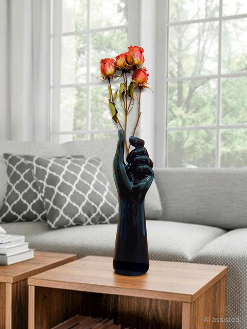 Royalbox Premium Flower vase in Hand Shape Vase for Living Room