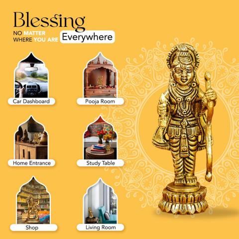 Ekhasa 100% Pure Brass Ram Lalla Idol | Ayodhya Ram Lala Murti for