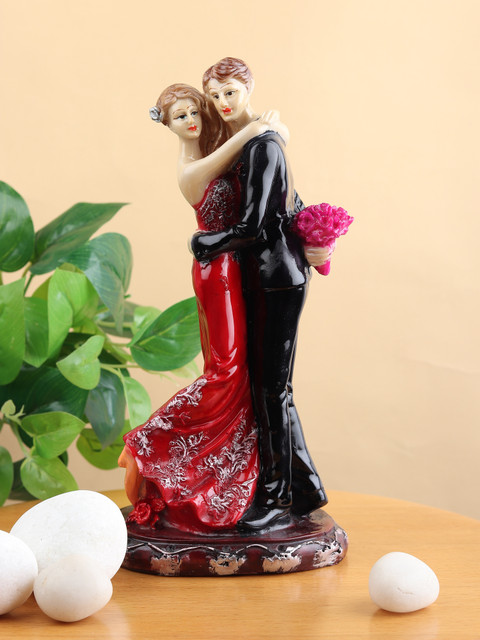 VIVARS CRAFT Romantic Love Couple Statue Gifts for Husband Girlfriend  Boyfriend Wife Decorative Showpiece 25 cm
