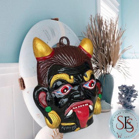 SalvusEstore Metal Black Nazar Battu Face Mask: Evil Eye
