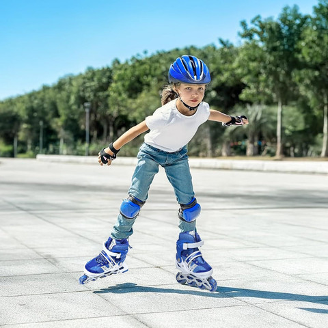 Papa Bear Adjustable Inline Skates Skating Shoes for Boys Kids