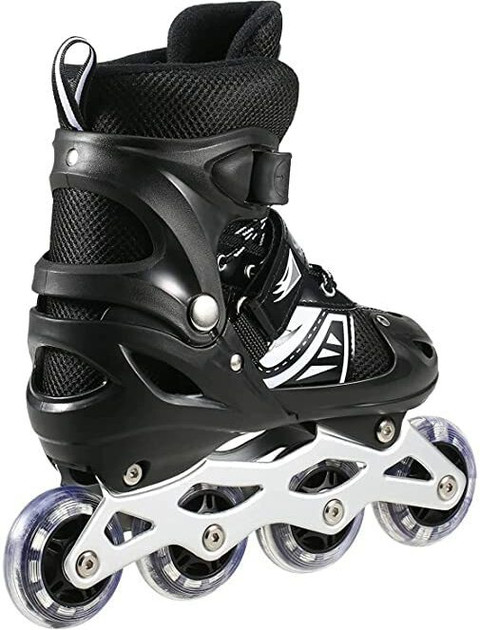 BELENZO Adjustable Length Kids Skating Shoes Assorted Design In-line  Skates Size 6-9 UK