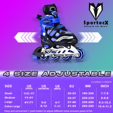 Sportecx Professional Skating shoes, Adjustable size, Stylish