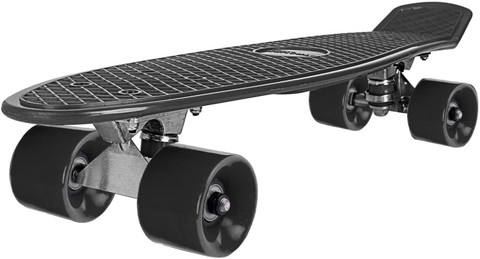 Strauss Cruiser Penny Board, (Black) 6 inch x 22 inch