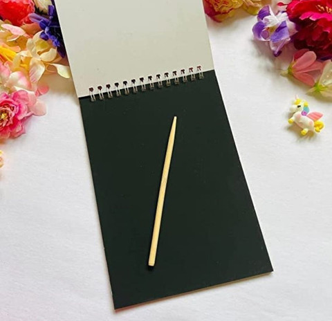 15-Pack Magic Scratch Paper Art Set - Underwater World Adventure Theme With Wooden Stylus