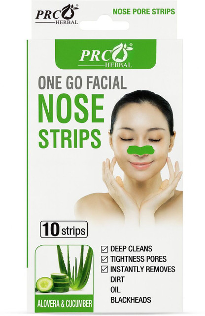 PRC HERBAL Aloe Vera & Cucumber Nose Strips for Blackhead Removal & Oil  Control  10 Strips (Pack of 1 ) Price in India - Buy PRC HERBAL Aloe Vera  & Cucumber