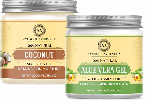 Ayusoul Ayurveda Aloevera Gel with Coconut Oil & Vitamin E Oil Pack of 2  Price in India - Buy Ayusoul Ayurveda Aloevera Gel with Coconut Oil &  Vitamin E Oil Pack of