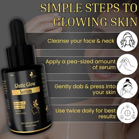 MEDCONIC HEALTHCARE Glutic Glow Serum with Glutathione 2%, Niacinamide 5%,  Aloe Vera & Glycerin | Skin Lightening & Anti-Aging Treatment Price in  India - Buy MEDCONIC HEALTHCARE Glutic Glow Serum with Glutathione