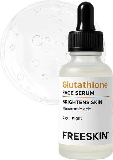 does glutathione increase serotonin Free Skin Glutathione Face Serum with Tranexamic Acid | Brightens & Evens  Skin Tone | Fades Dark Spots & Pigmentation | Day & Night Use