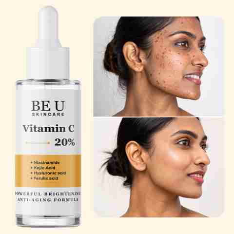 Be U Face Serum with Vitamin C, Niacinamide, Kojic Acid – Smooths