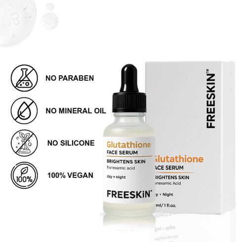 Free Skin Glutathione Face Serum with Tranexamic Acid | Brightens & Evens  Skin Tone | Fades Dark Spots & Pigmentation | Day & Night Use | Suitable  for All Skin Types Price