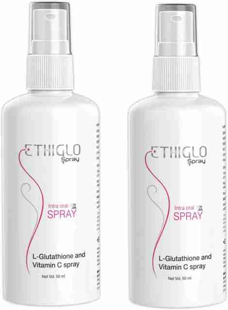 ethiglo glutathione ETHIGLO Oral Spray with Glutathione, Vitamin C for Dark Spots & Blemishes Price in India