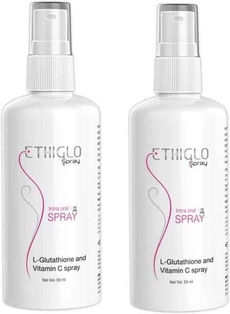 ETHIGLO Oral Spray with Glutathione, Vitamin C for Dark Spots & Blemishes Price in India