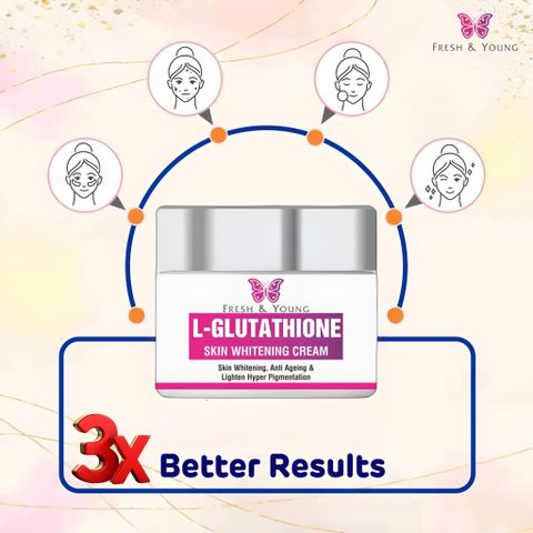 glutathione cream results Fresh & Young L-Glutathione |Skin Whitening & Brightening cream| Korean Glass Skin| Price in India ALLIES OF SKIN Vitamin Size:100 Box Functional Genomic Nutrition