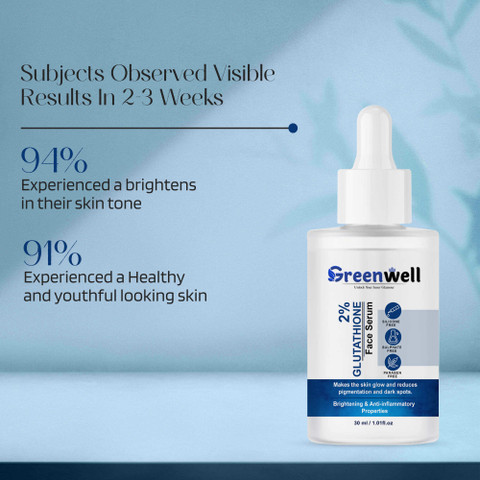 greenwell 2% Glutathione Face Serum for Brightening skin & Dark Spot  Removal Price in India