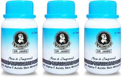 dr james glutathione pills before and after DR. JAMES Glutathione skin whitening pills (60 g) (Pack of 3)