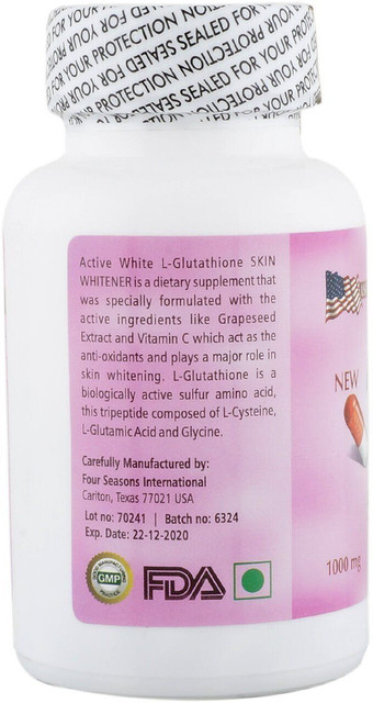 active white glutathione capsule feedback Active White High Antioxidant L Glutathione -Skin Whitening-100% Results  Price in India