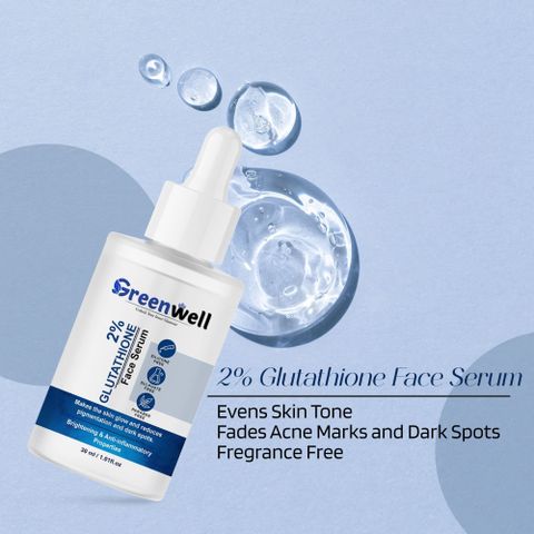 greenwell 2% Glutathione Face Serum for Brightening skin & Dark Spot  Removal Price in India
