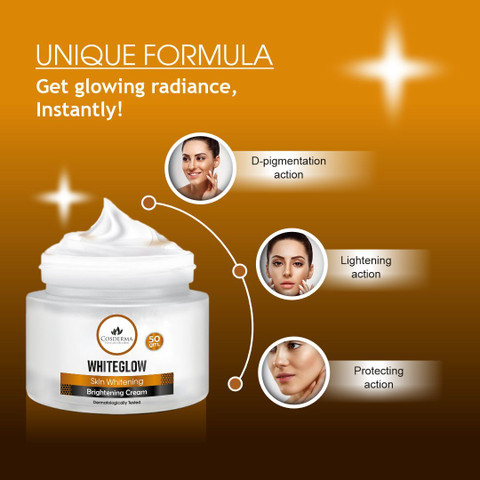 COSDERMA Whiteglow Skin Brightening Whitening Face Cream 50gm Price in India