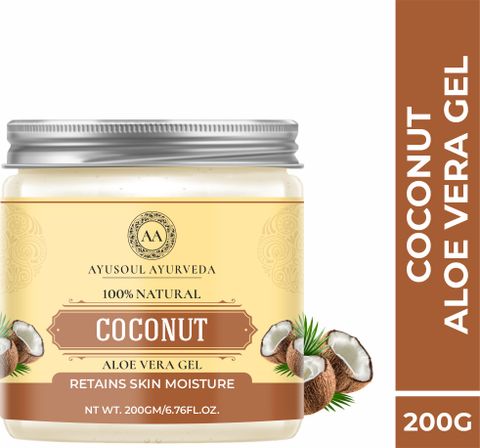 Ayusoul Ayurveda Aloevera Gel with Coconut Oil & Papaya Extract Gel Pack of  2 Price in India - Buy Ayusoul Ayurveda Aloevera Gel with Coconut Oil &  Papaya Extract Gel Pack of