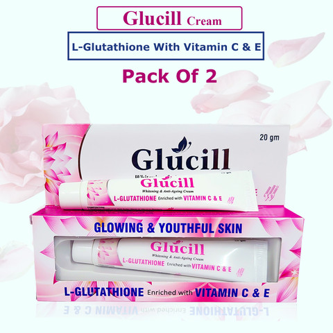 l glutathione cream GLUCILL L-Glutathione Skin Brightening Glow Booster Cream with Vitamin C,  Vitamin E Price in India