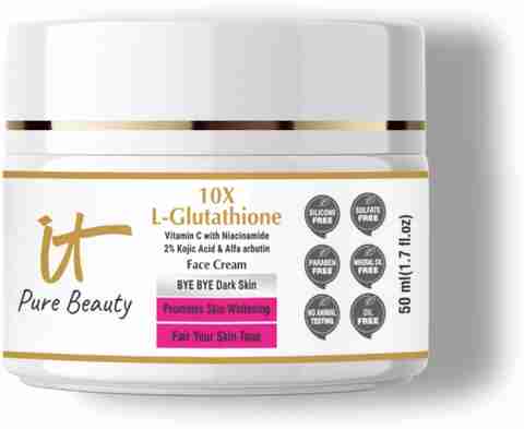 IT Pure Beauty 10x L-Glutathione Face Cream For Skin Firming And Whitening Price in India - Buy IT Pure Beauty 10x L-Glutathione Face Cream For Skin Firming And Whitening online at Flipkart.com IT Pure Beauty 10x L-Glutathione Face Cream For Skin Firming And Whitening Price in India - Buy IT Pure Beauty 10x L-Glutathione Face Cream For Skin Firming And Whitening online at Flipkart.com