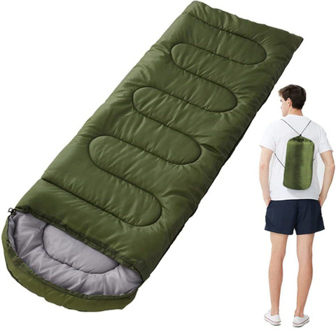 Linist Adult Camping Sleeping Bag Ultra Light Fluffy Sleeping Bag with  Compression Bag Sleeping Bag