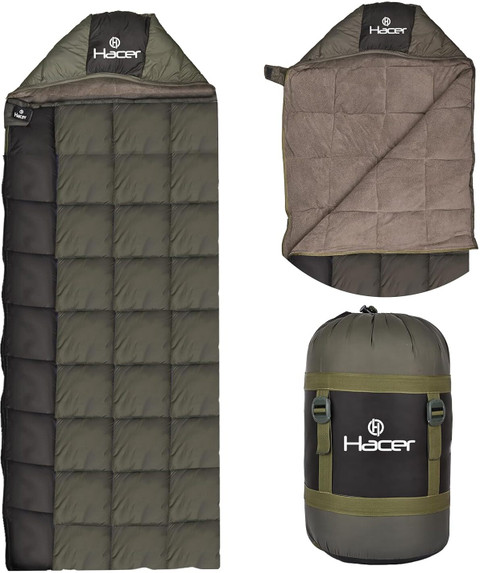 Hacer Camping Sleeping Bag for Winter Hiking Traveling and Outdoors (-10 to  +0 Temp) Sleeping Bag