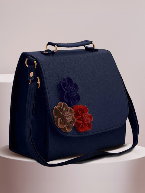 SHABNAM KHAN Blue Satchel New Design PU Leather Stylish for Women