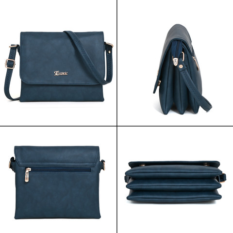 Exotic Blue Sling Bag EXT-401 BLUE Price in India