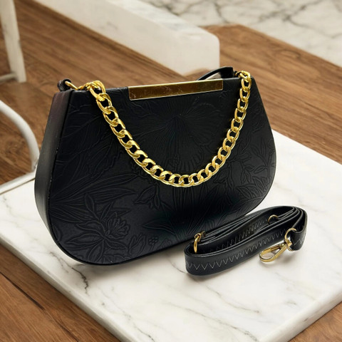 Carissa Black Sling Bag woman sling bag's Black Price in India
