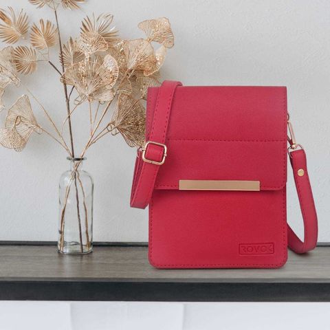 Rovok Red Sling Bag Girls Women Women's Mobile Cell Phone Holder