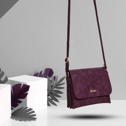 Exotic Purple Sling Bag SLBG-401 PURPLE Price in India