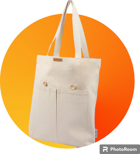 ZAIDAN White Tote Women Tote Bag Canvas Organic cotton Handbag