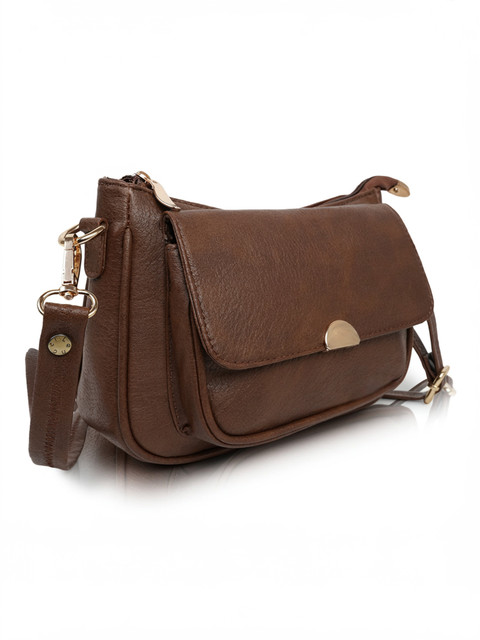 LANCER Brown Sling Bag Casual Trendy Hobo Shoulder Crossbody Travel Side  for Women