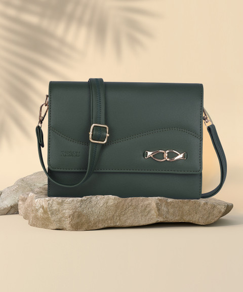 Reshu Green Sling Bag Women's Sling Cross-Body Bags With Adjustable  Shoulder Strap pockets
