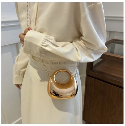 buddle Gold Sling Bag Acrylic Banquet Bag Color Gradient Fashion Bag Luxury  Hot Brand Crossbody Bag