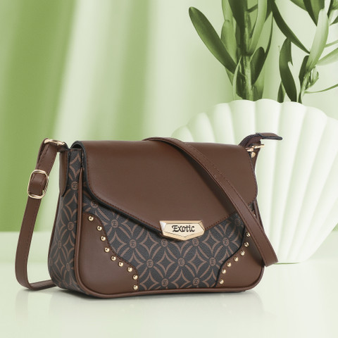 Exotic Brown Sling Bag Women Sling Bag Brown Price in India