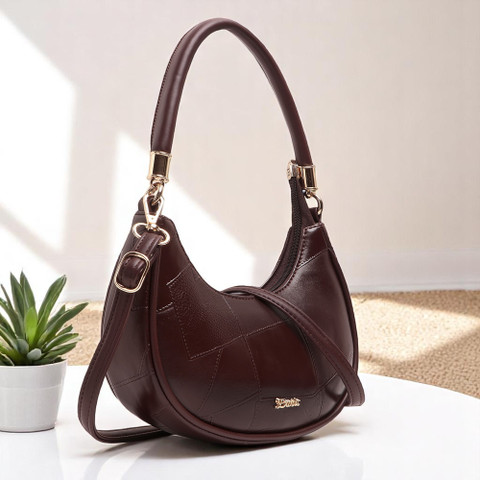 Exotic Brown Hobo Cross-Body Hobo Sling Bag for Women BROWN