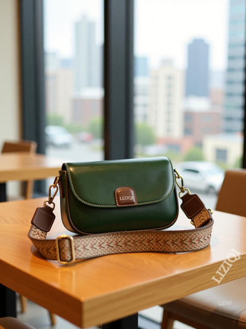 バッグ liju Canvas Sling Bag green LIZIQI Green Sling Bag for women Ladies side Green - Price in