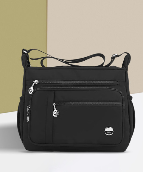 ketmart Black Sling Bag Crossbody Bag for Women Nylon Waterproof Shoulder  Purse Messenger Bag
