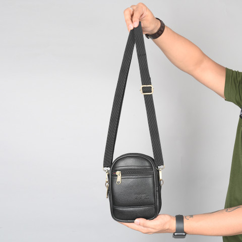 Pramadda Pure Luxury Black Sling Bag Stylish Leather Sling Bag For Men  Travel Mobile Side Crossbody Gift For Men