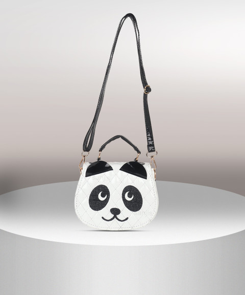 sanjis Black Sling Bag Panda Hardshell Cartoon Character Crossbody