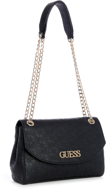 GUESS Black Sling Bag HERITAGE POP BLACK Price in India