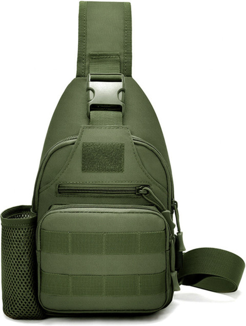 CarryTrip Green Shoulder Bag OUTDOORS Sling Chest Bag Olive Green