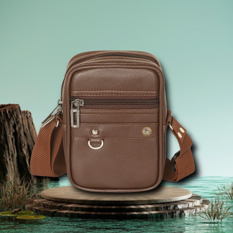 Pramadda Pure Luxury Brown Sling Bag Small Tourister inch Sling